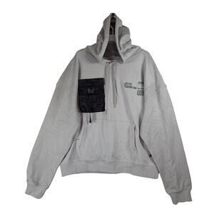 Evolve x Seven Quarters Snap On Pocket Heavyweight Hoodie Grey Men’s Size XL